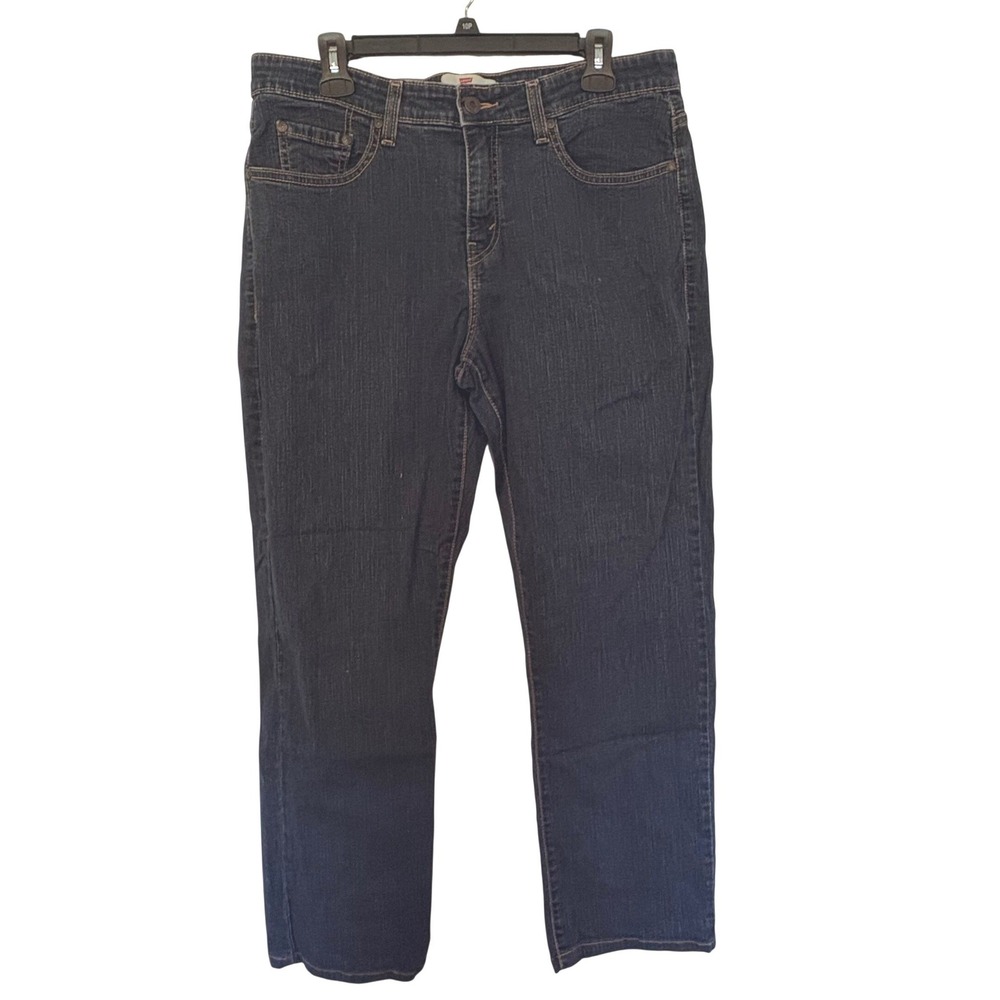 Vtg Levis 512 Perfectly Shaping Straight Leg Jeans Dark‎ Wash Clean Girl 16M
